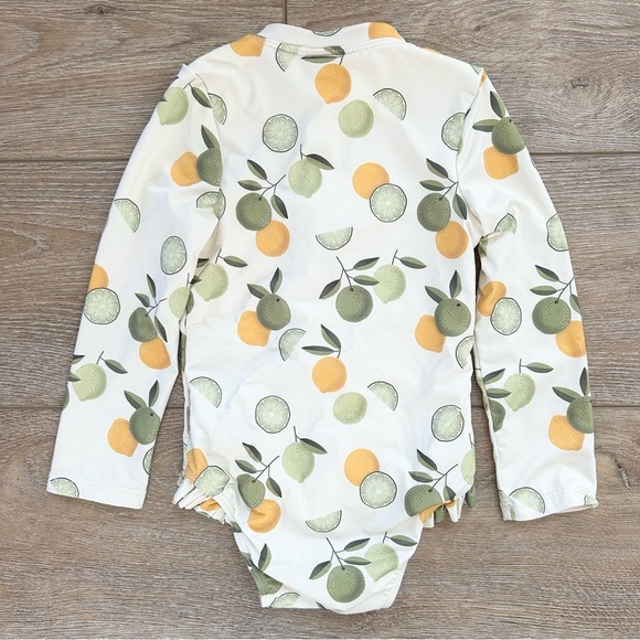 Petit Lem Baby Girls Lemons and Limes Rashguard Swimsuit Sz 18-24 Months Capri - Picture 4 of 5